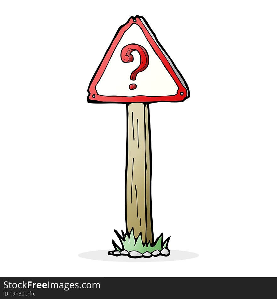 Cartoon Question Mark Sign