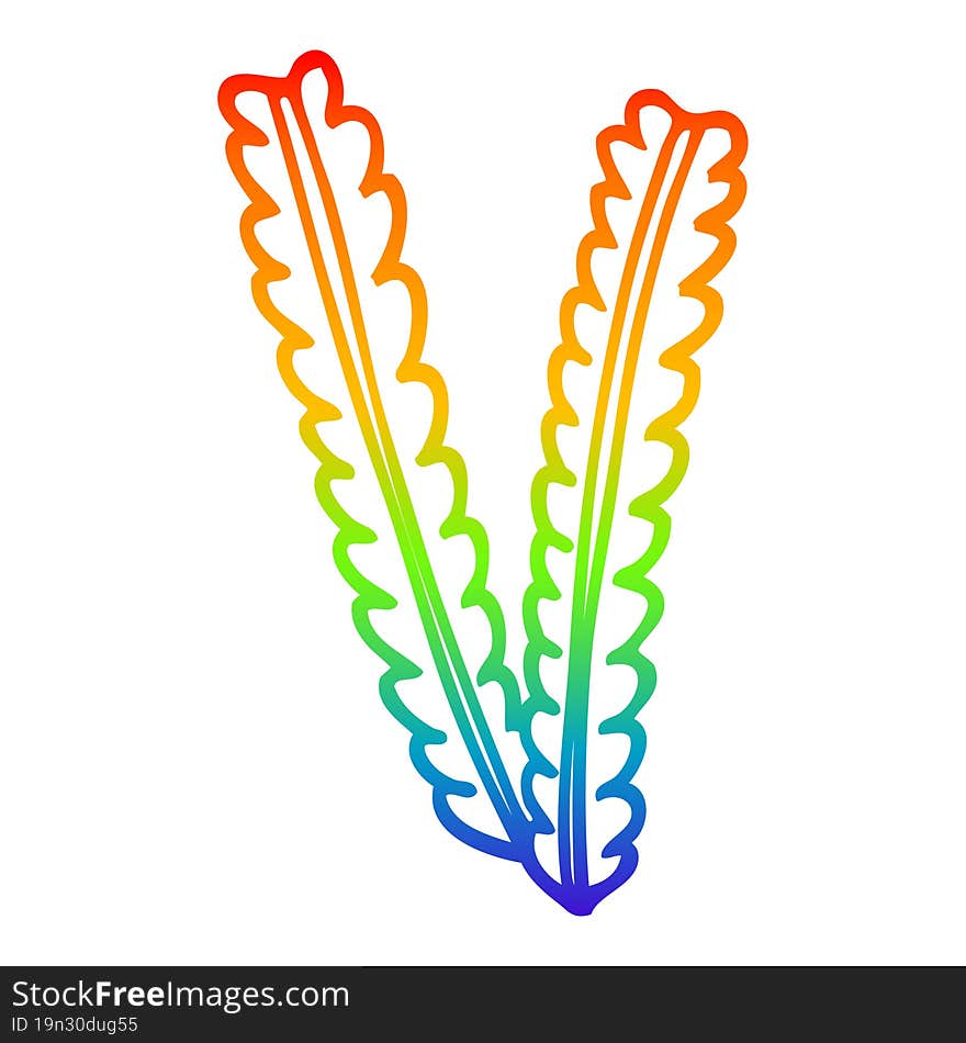 rainbow gradient line drawing cartoon wheat