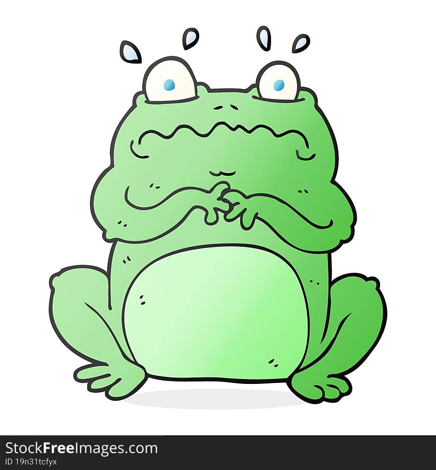 cartoon funny frog