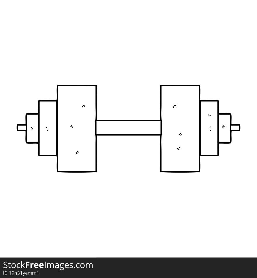 cartoon dumbbell. cartoon dumbbell