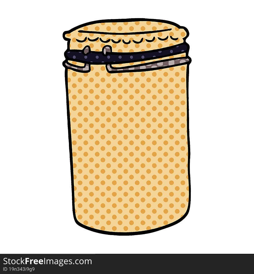 Cartoon Doodle Storage Jar