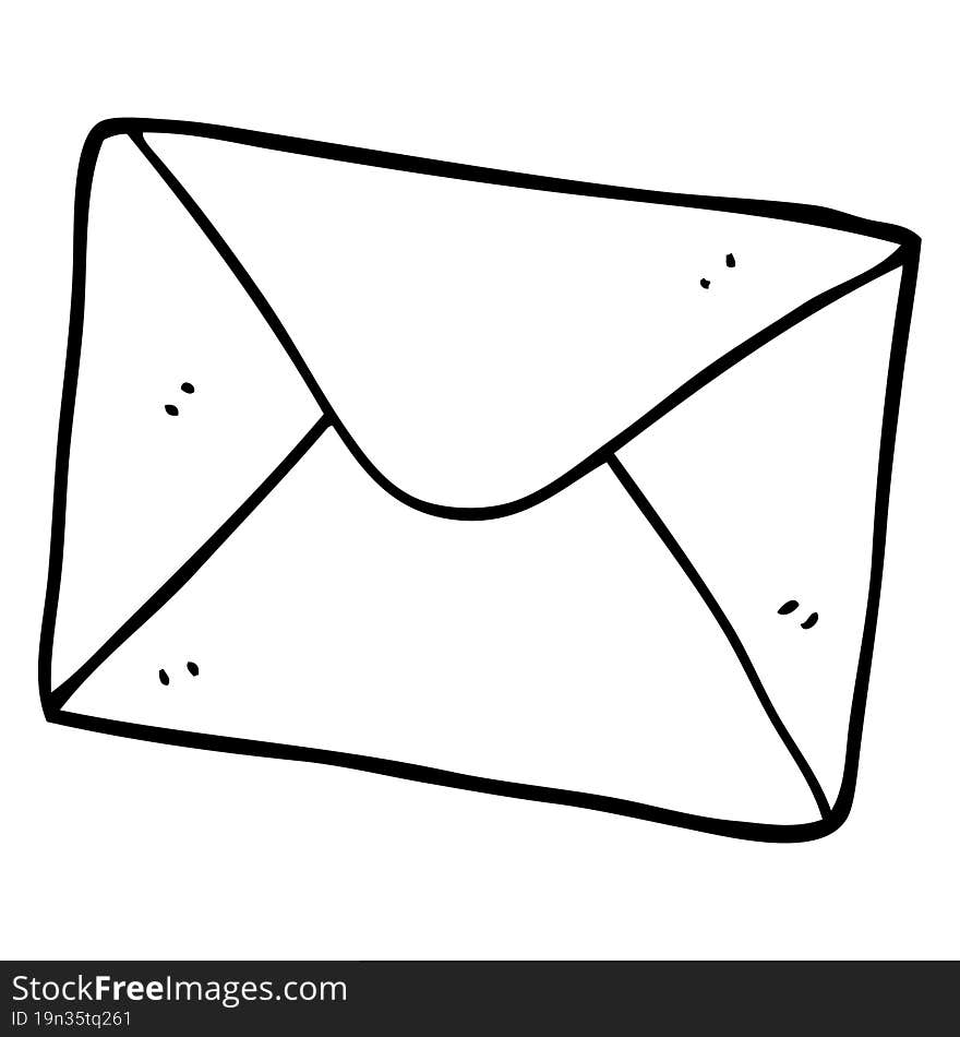 Line Drawing Cartoon Letter