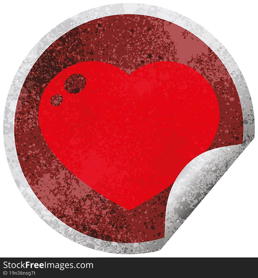 heart peeling sticker graphic vector illustration circular peeling sticker. heart peeling sticker graphic vector illustration circular peeling sticker