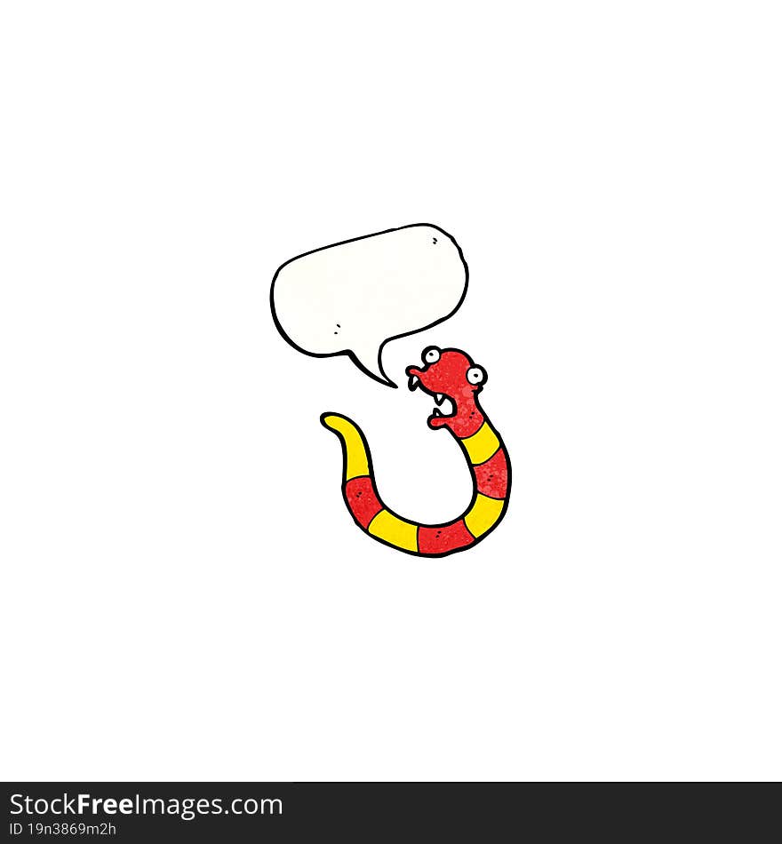 cartoon snake with speech bubble