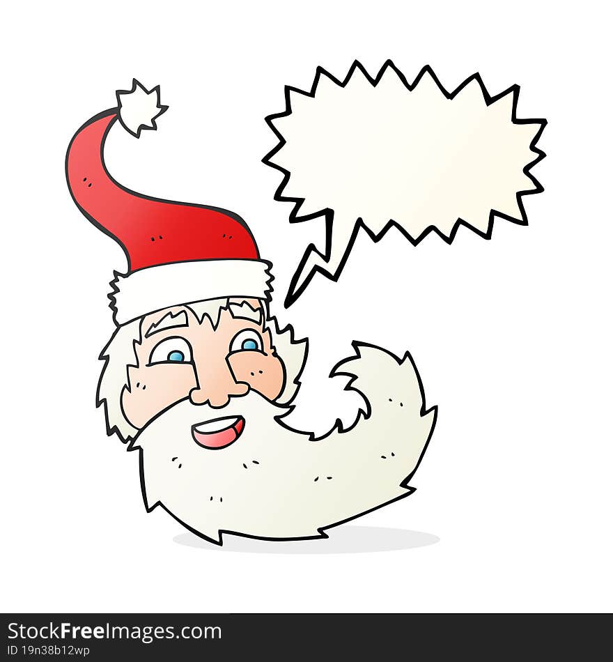 speech bubble cartoon santa claus laughing