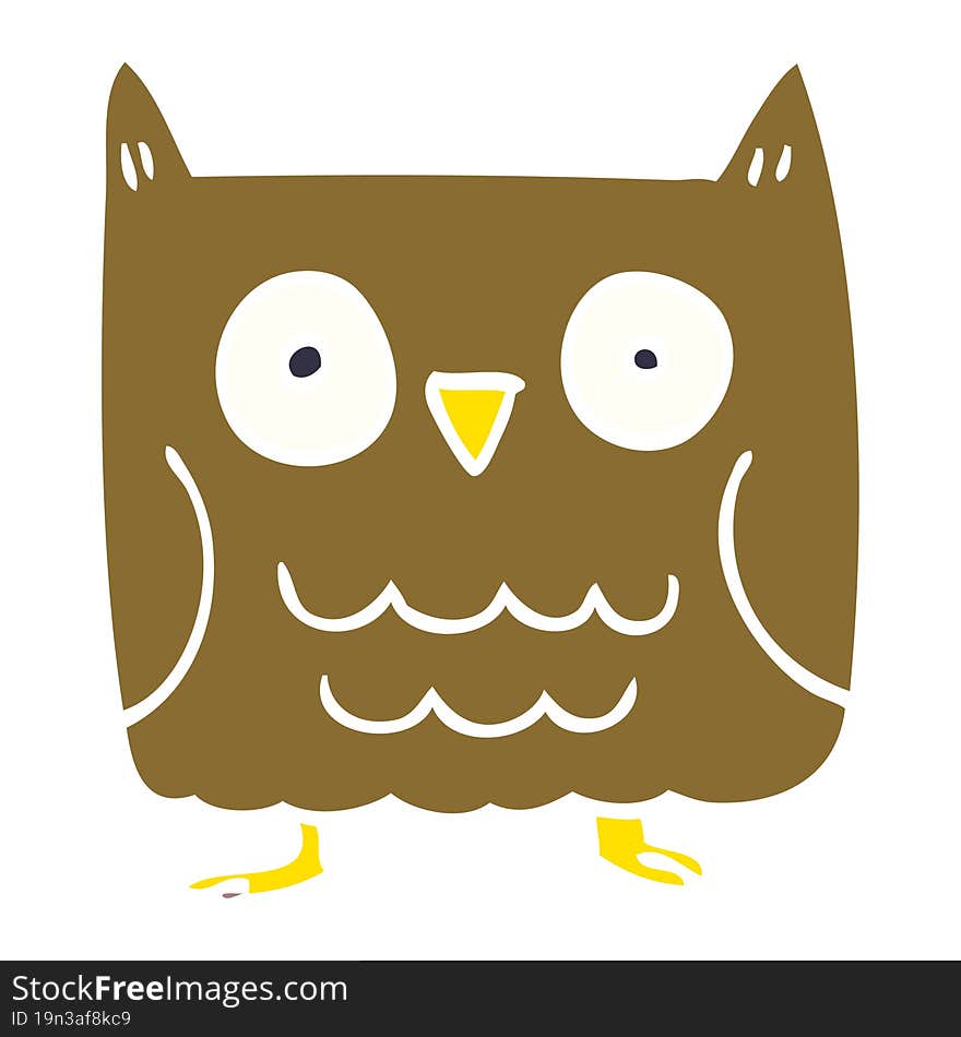 funny cartoon doodle owl