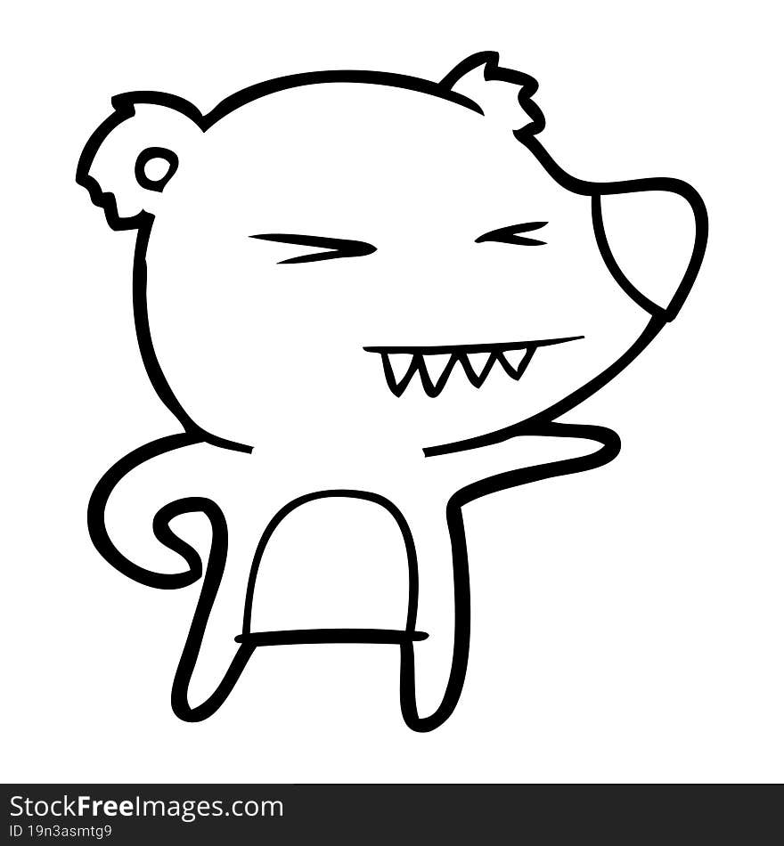 angry bear cartoon. angry bear cartoon