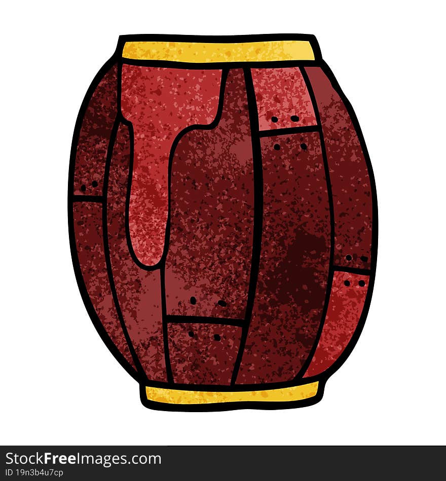 cartoon doodle of a barrel