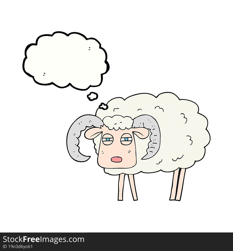 thought bubble cartoon ram