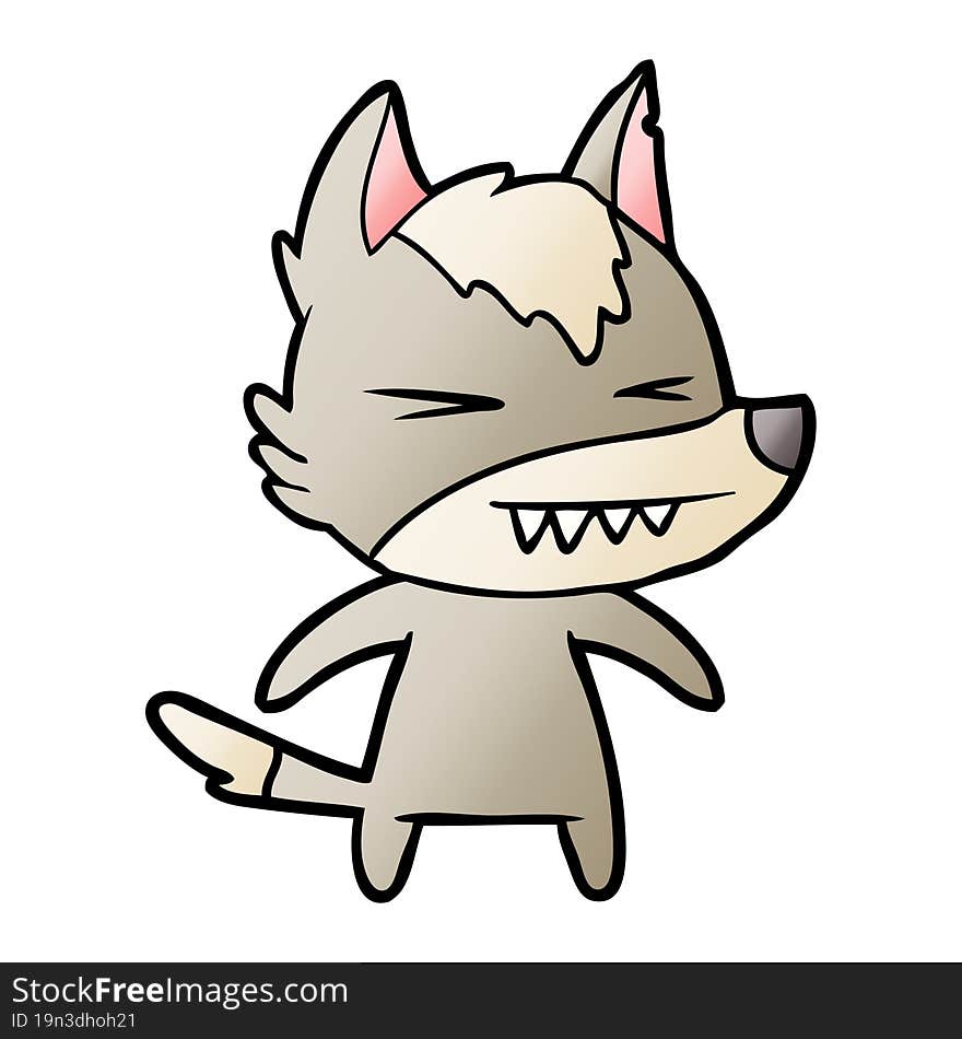 angry wolf cartoon. angry wolf cartoon