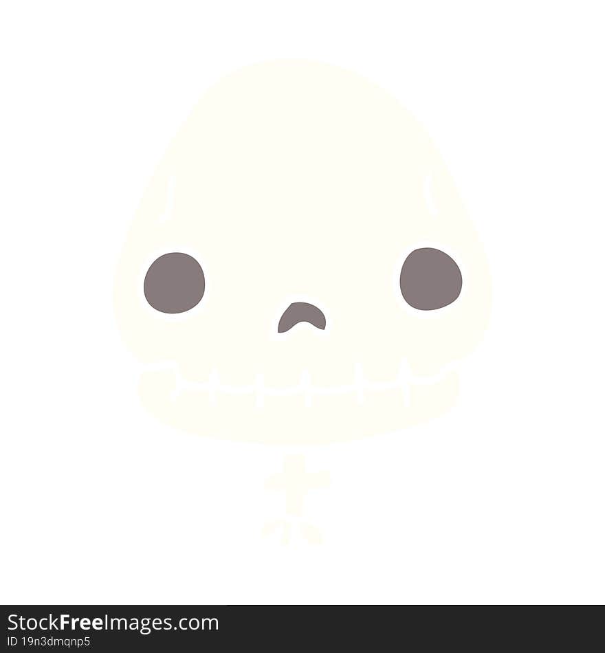 cartoon doodle halloween skull