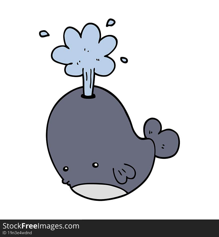 cartoon spouting whale