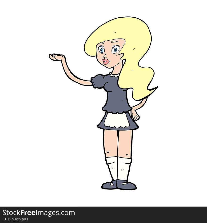 cartoon waitress