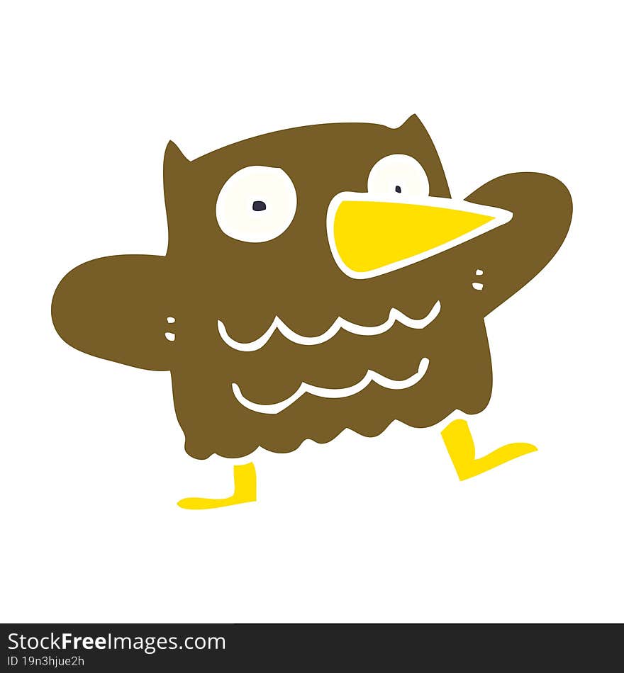 funny cartoon doodle owl