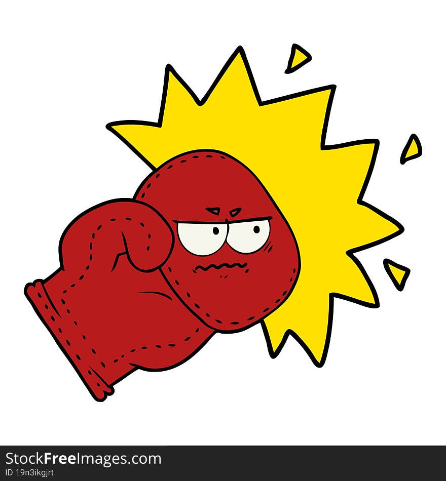 cartoon boxing glove. cartoon boxing glove