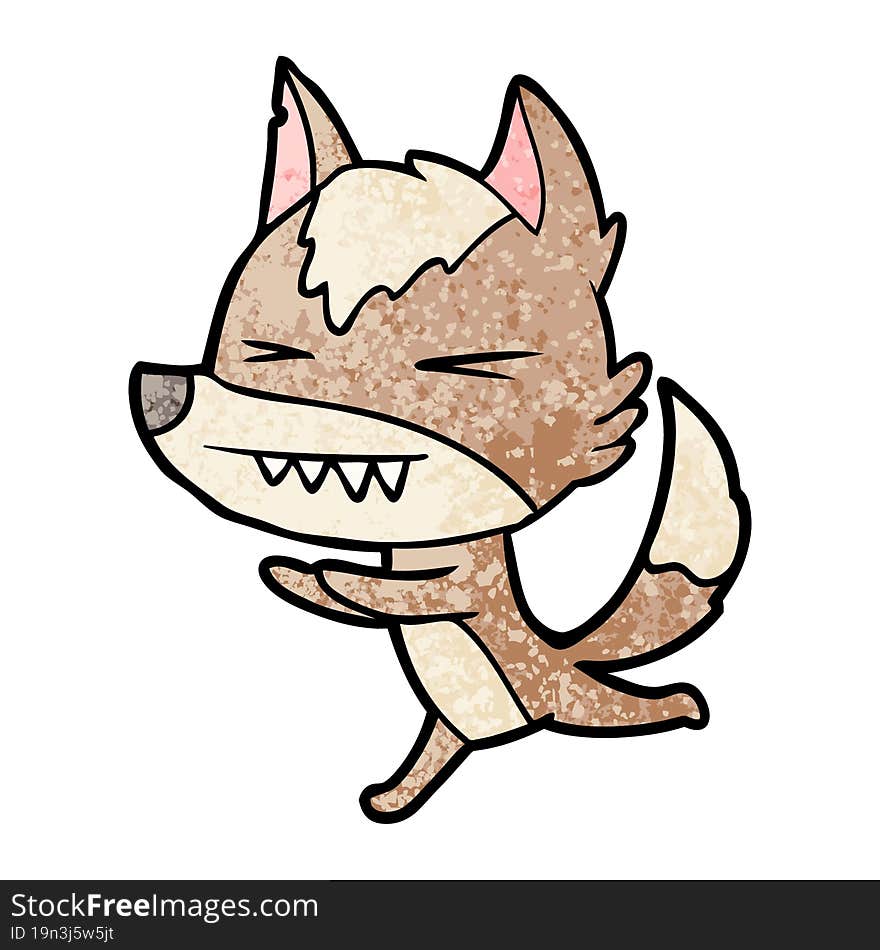 angry wolf running. angry wolf running