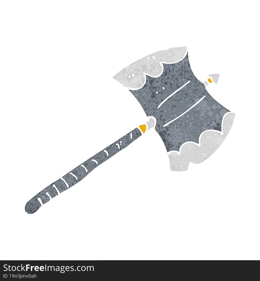 cartoon double sided axe