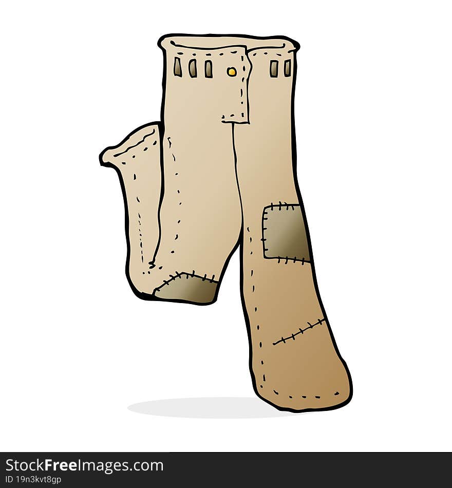 cartoon patched old pants