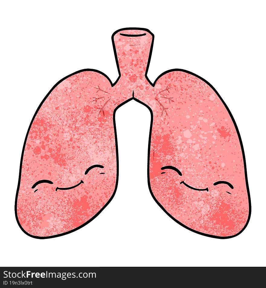 cartoon lungs. cartoon lungs