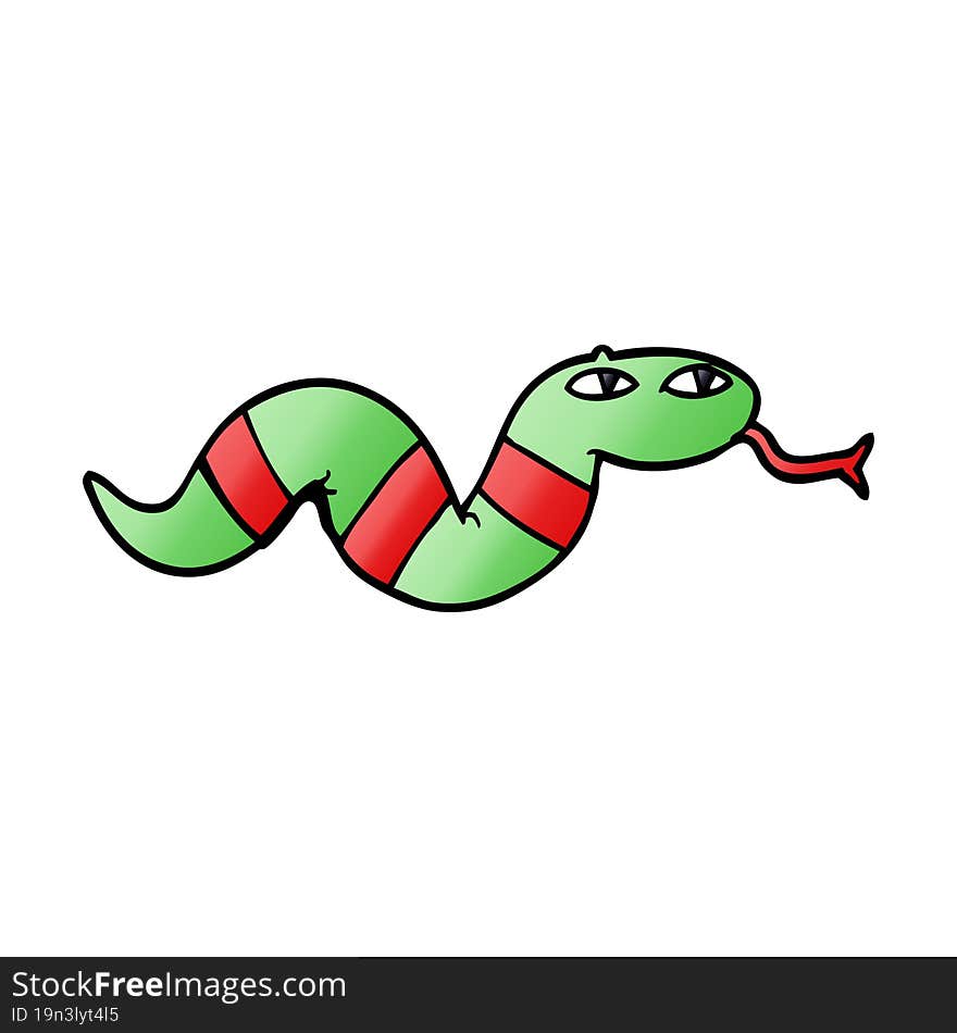 cartoon doodle snake