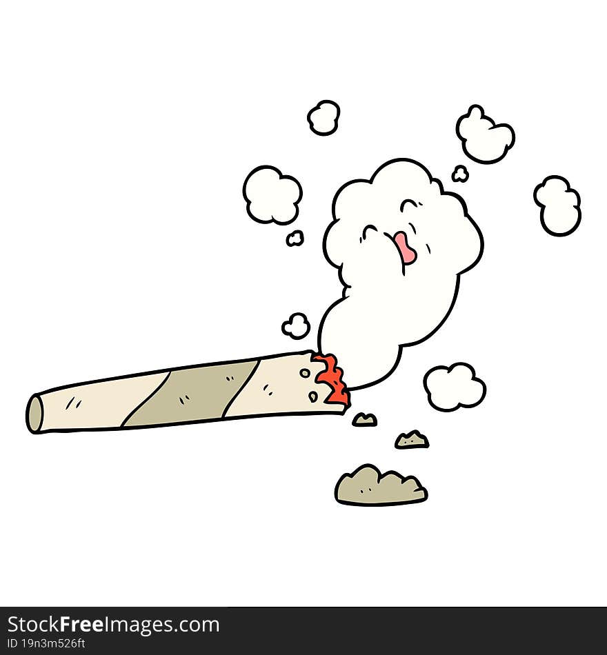 cartoon smoking cigarette. cartoon smoking cigarette