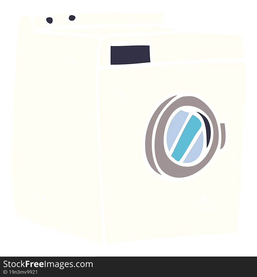 cartoon doodle washing machine