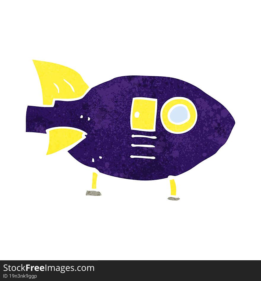 cartoon space rocket