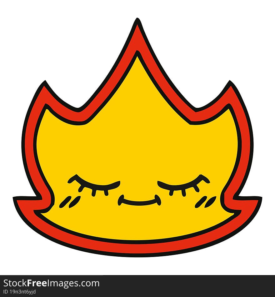 cute cartoon of a fire flame. cute cartoon of a fire flame