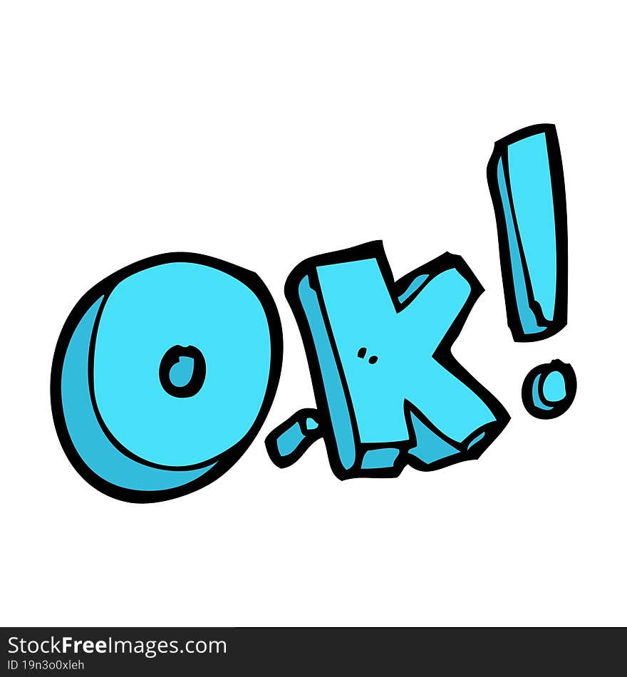 cartoon OK symbol