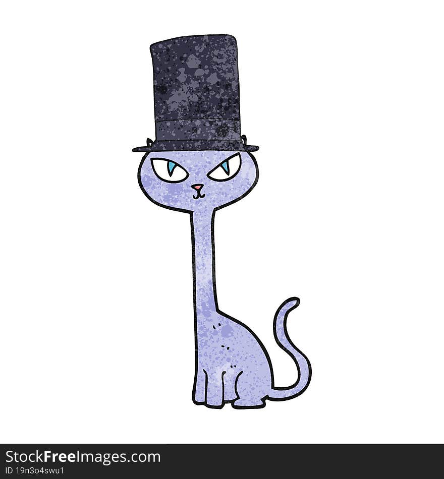 textured cartoon posh cat