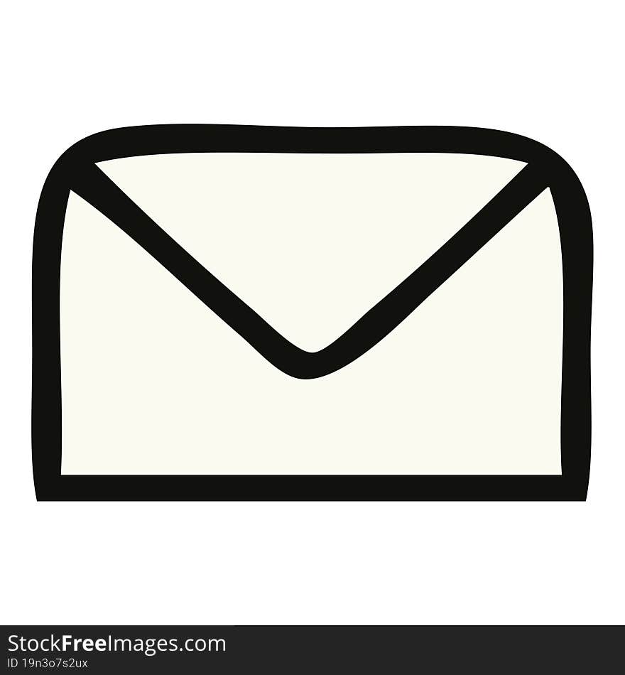 cute cartoon of a paper envelope. cute cartoon of a paper envelope