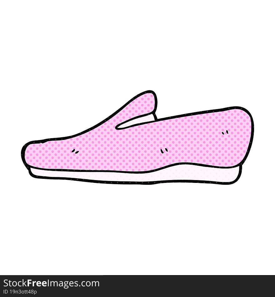 freehand drawn cartoon slipper