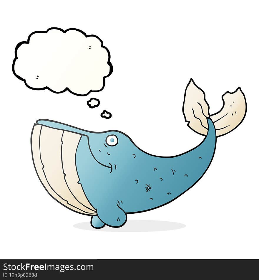 Thought Bubble Cartoon Whale