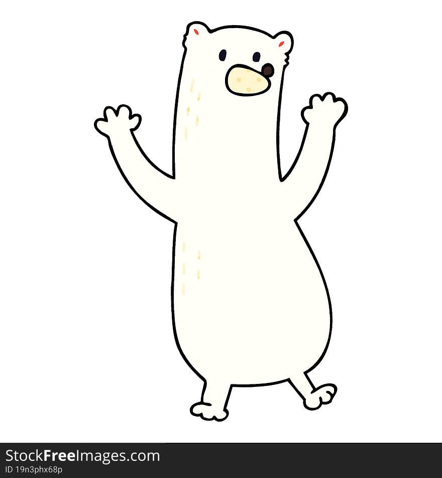 quirky comic book style cartoon polar bear