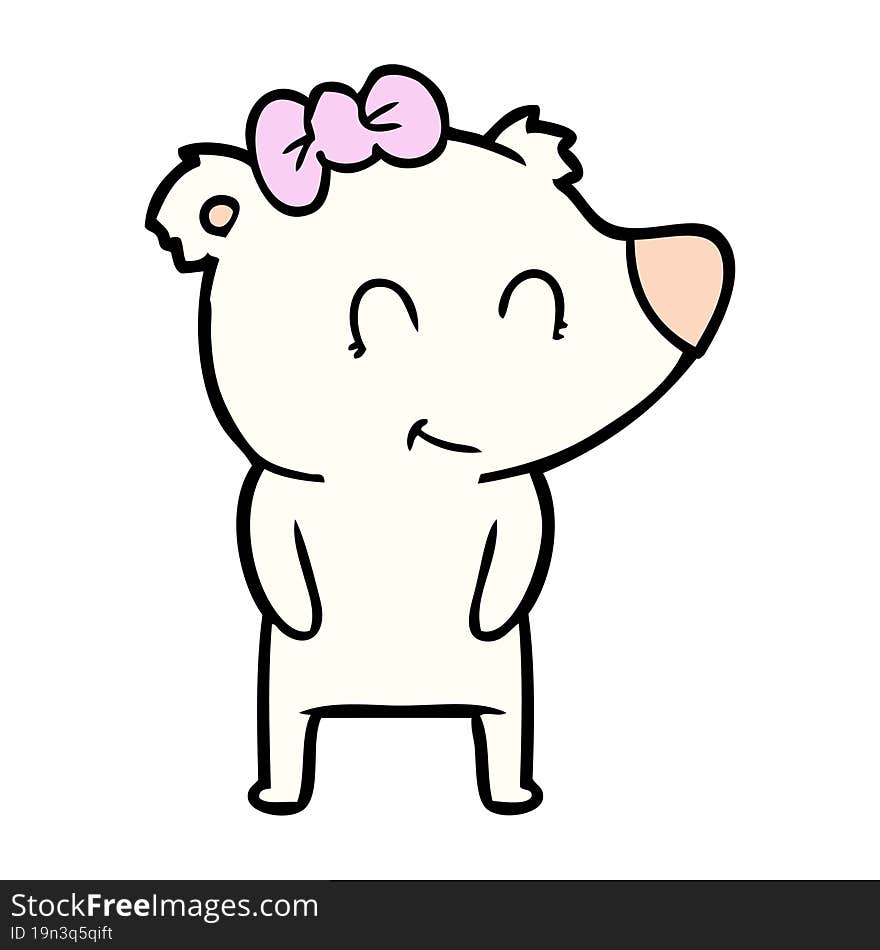 female polar bear cartoon. female polar bear cartoon