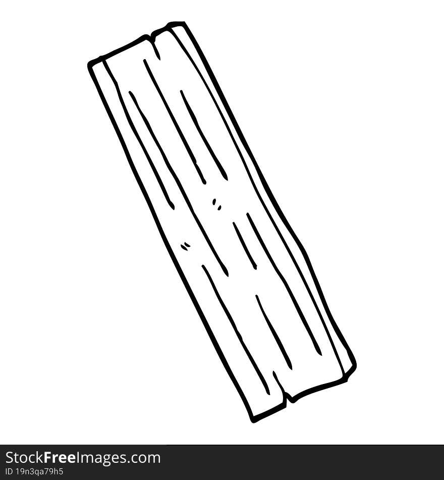 Line Drawing Cartoon Plank Of Wood