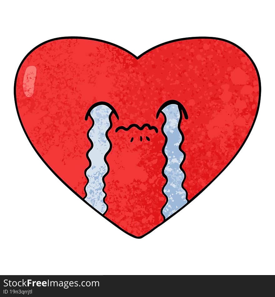 cartoon love sick heart. cartoon love sick heart