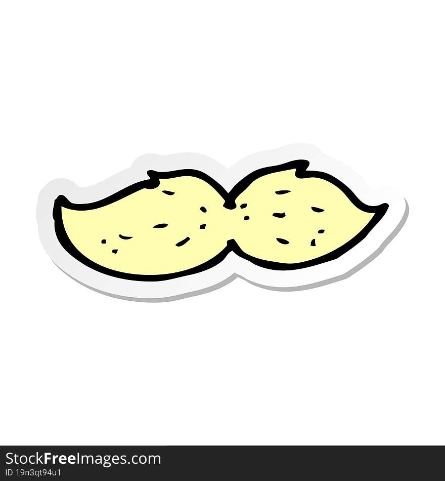 sticker of a cartoon mustache