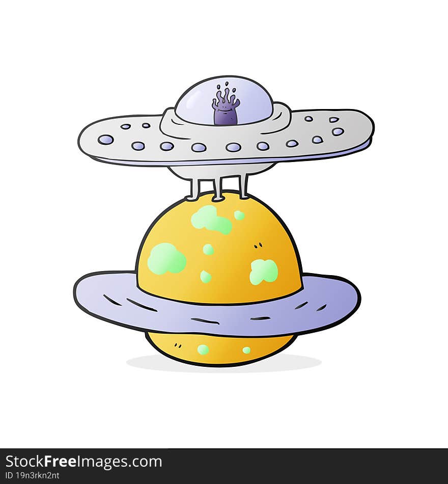 Cartoon Flying Saucer