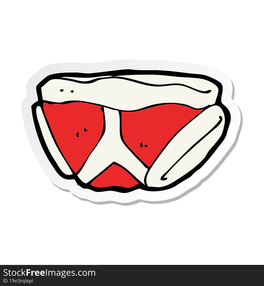 sticker of a cartoon underpants