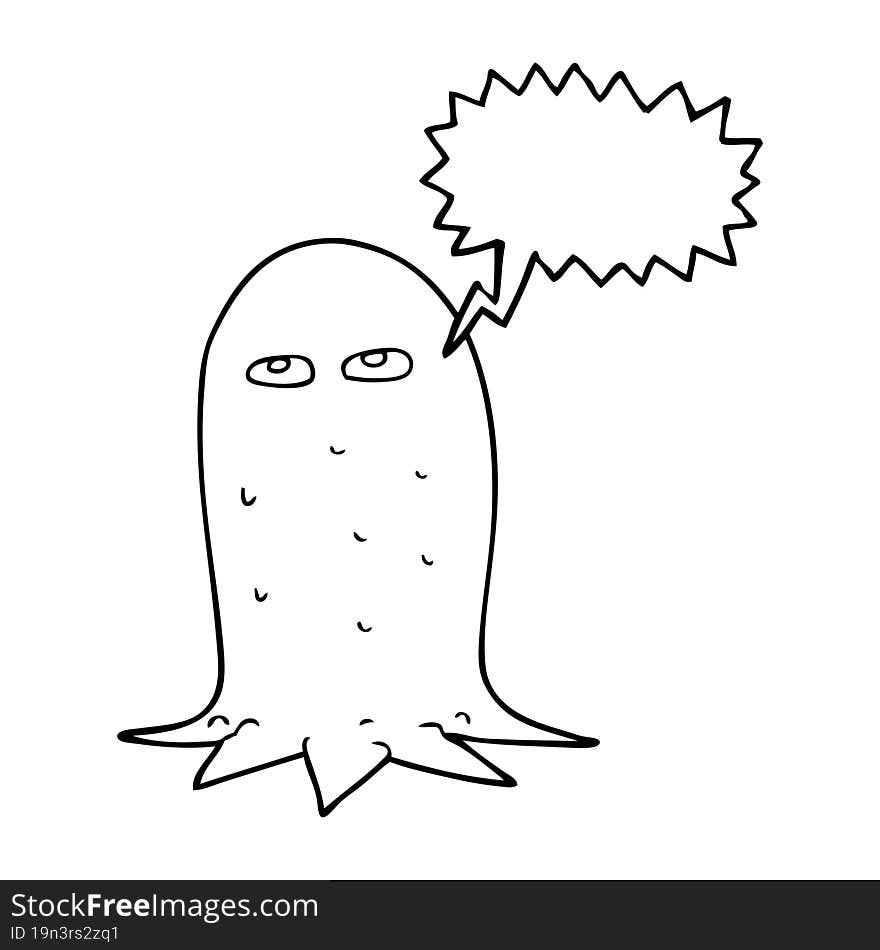 speech bubble cartoon halloween ghost