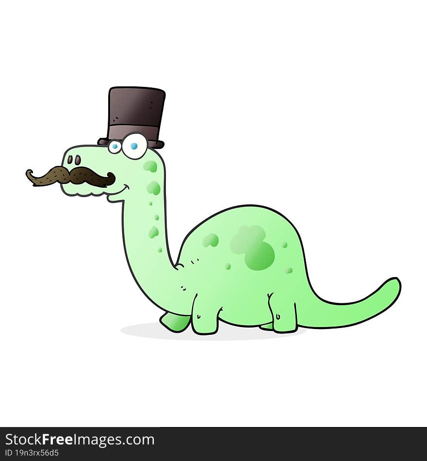 Cartoon Posh Dinosaur