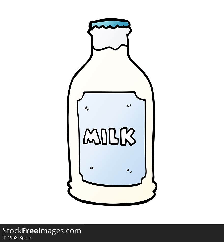 Cartoon Doodle Milk Bottle