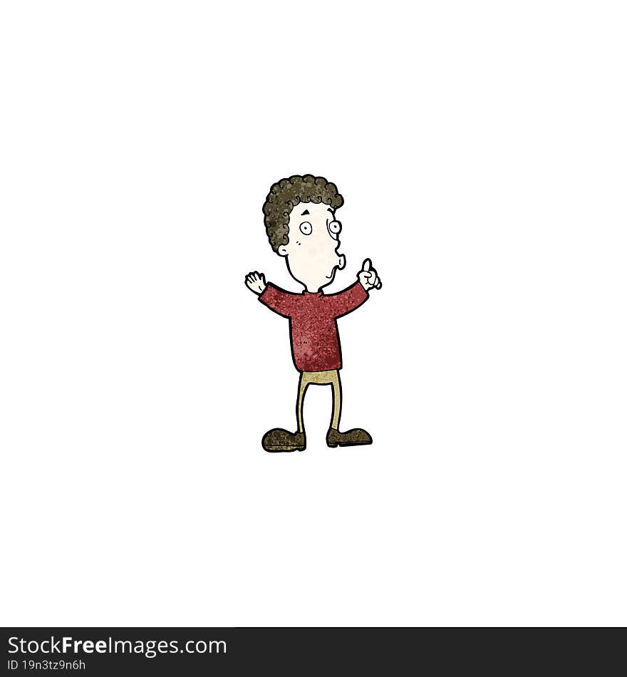 cartoon man with idea