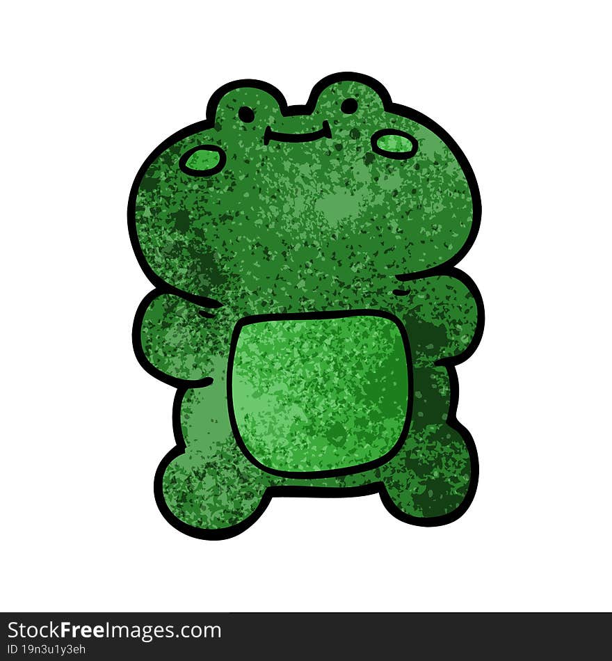 Funny Cartoon Doodle Frog