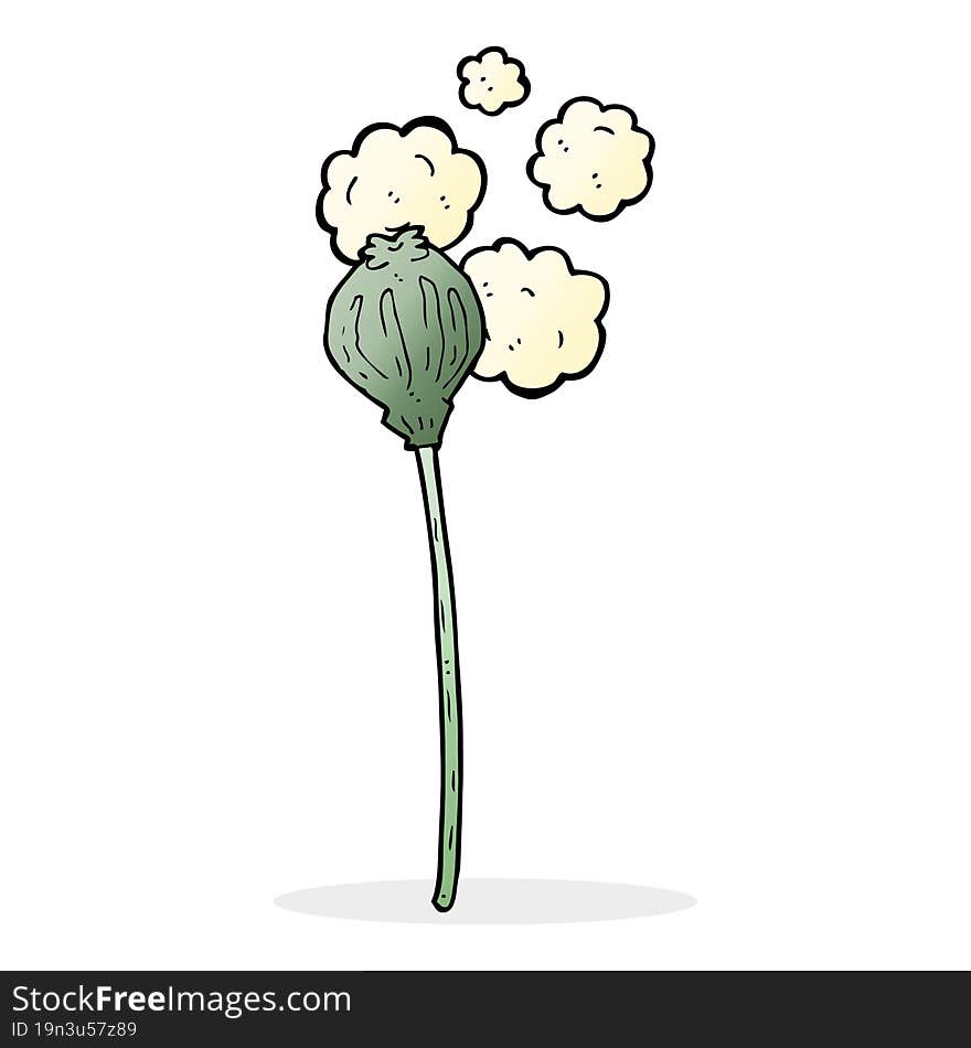 cartoon dried poppy