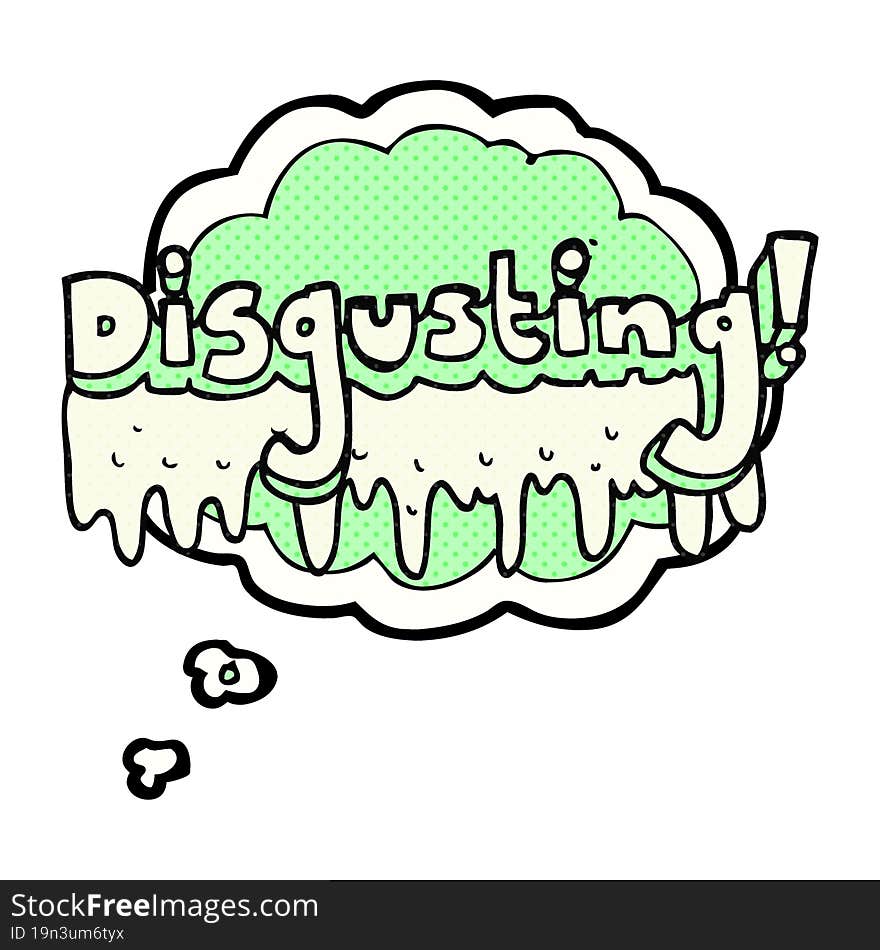 thought bubble cartoon disgusting symbol