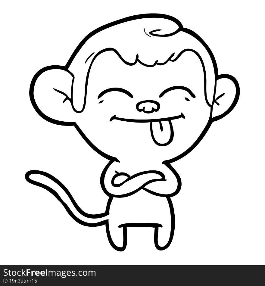 funny cartoon monkey. funny cartoon monkey