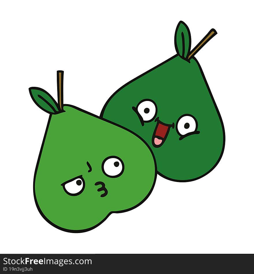 cute cartoon pears