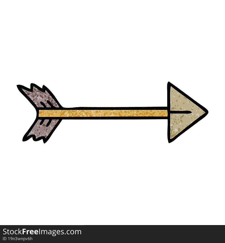 hand drawn quirky cartoon arrow. hand drawn quirky cartoon arrow